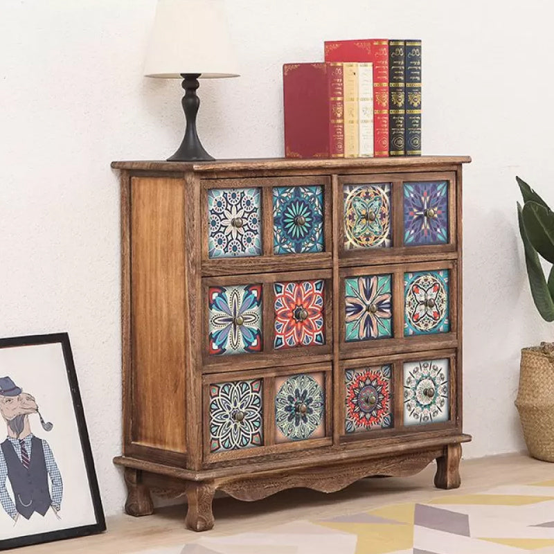 Bedroom Nautical Vertical Storage Chest Wooden Chest with Drawers