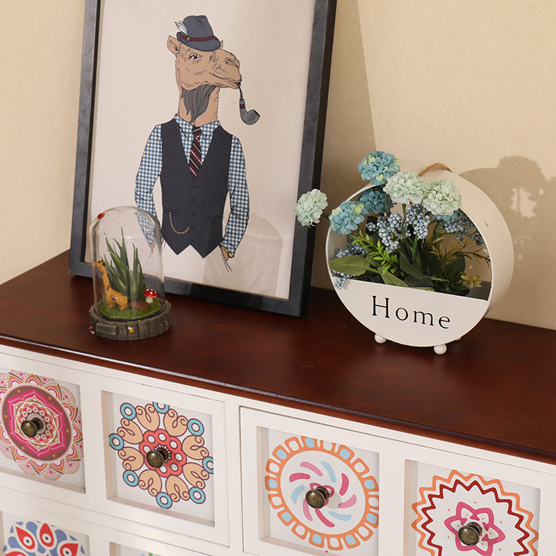 Bedroom Nautical Vertical Storage Chest Wooden Chest with Drawers