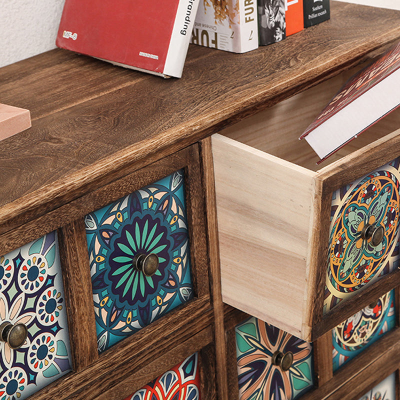 Bedroom Nautical Vertical Storage Chest Wooden Chest with Drawers