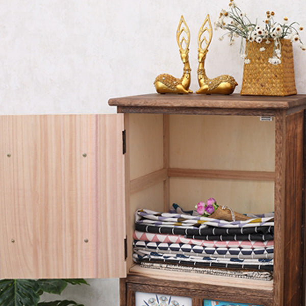 Bedroom Nautical Vertical Storage Chest Wooden Chest with Drawers