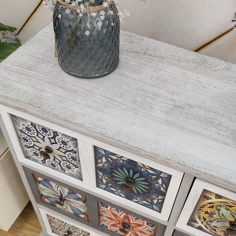 Bedroom Nautical Vertical Storage Chest Wooden Chest with Drawers