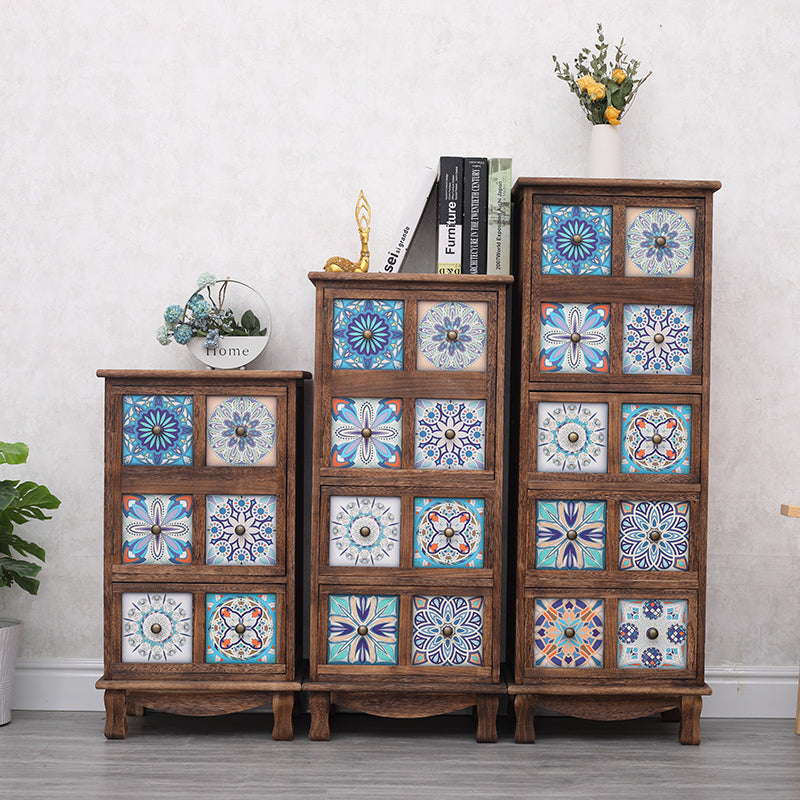 Bedroom Nautical Vertical Storage Chest Wooden Chest with Drawers