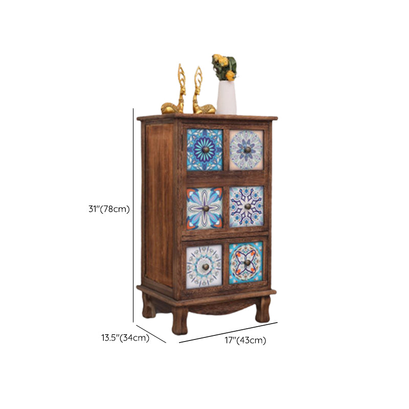 Bedroom Nautical Vertical Storage Chest Wooden Chest with Drawers