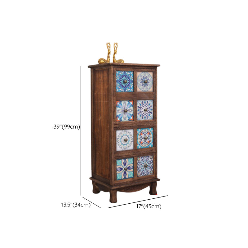 Bedroom Nautical Vertical Storage Chest Wooden Chest with Drawers