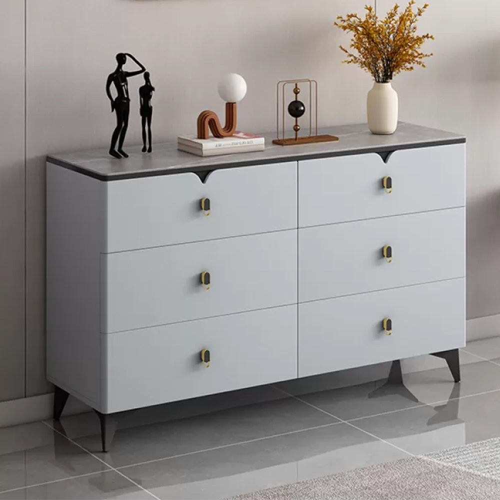 Stone Glam Storage Chest Bedroom 16" Wide Chest with Drawers