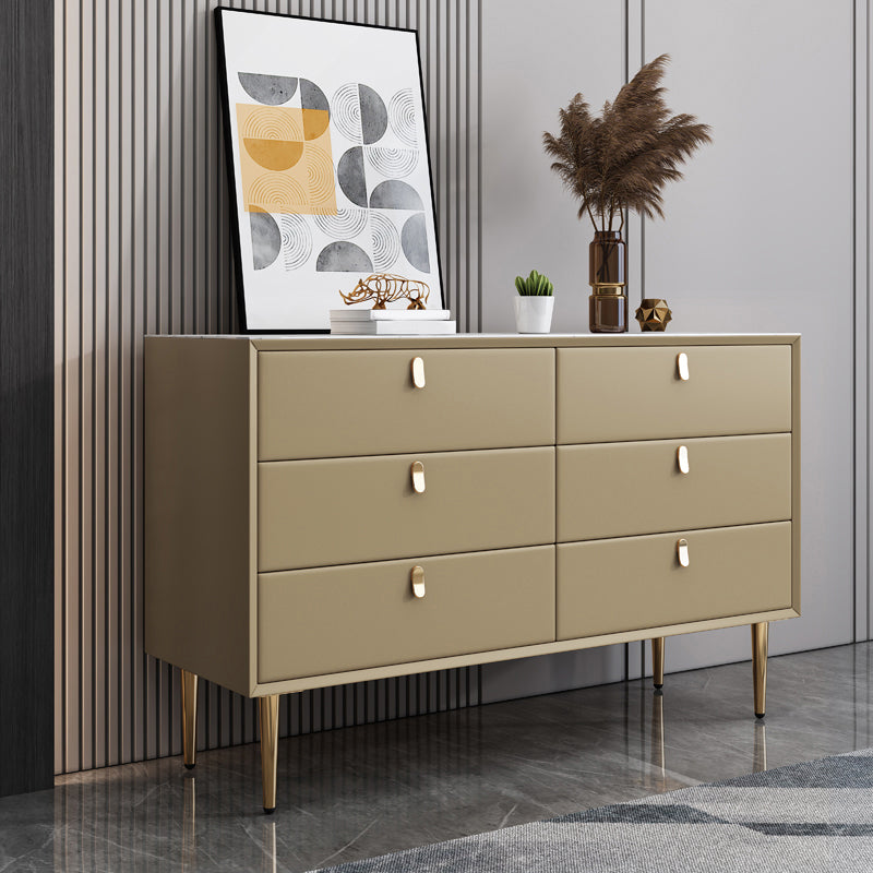 Glam Stone Storage Chest Bedroom 16" Wide Chest with Drawers