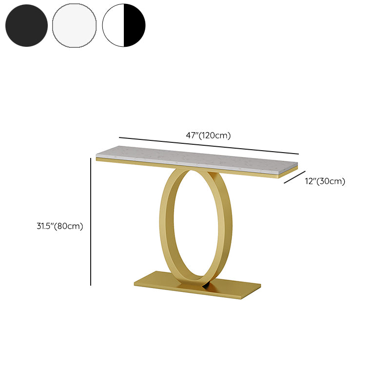 31.5-inch Tall Glam Console Accent Table Marble Console Table with 1 Shelf