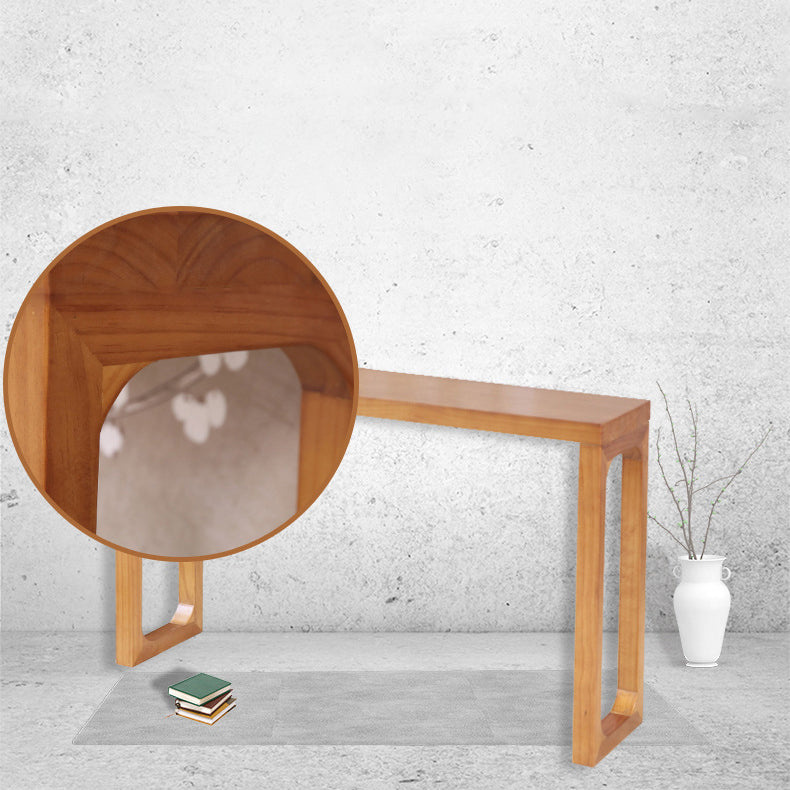 Mid-Century Modern Rectangle Console Accent Table Antique Finish Console Sofa Table