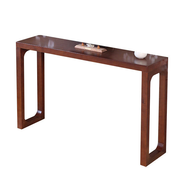 Mid-Century Modern Rectangle Console Accent Table Antique Finish Console Sofa Table