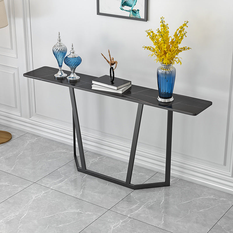 Modern Sofa Console Table Antique Finish Console Accent Table