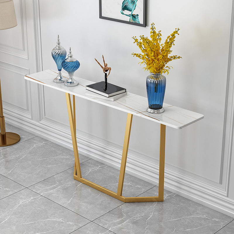 Modern Sofa Console Table Antique Finish Console Accent Table