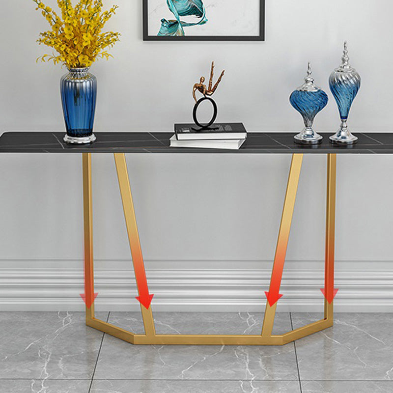 Modern Sofa Console Table Antique Finish Console Accent Table