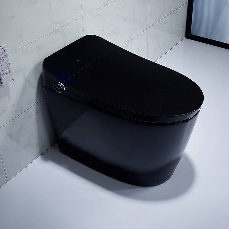 Concealed Tank Toilet Floor Mount Heated Seat One-Piece Toilet with Slow Close Seat