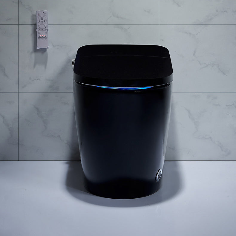 Concealed Tank Toilet Floor Mount Heated Seat One-Piece Toilet with Slow Close Seat