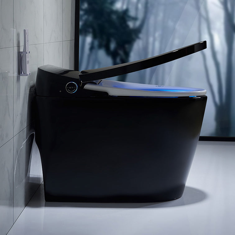 Concealed Tank Toilet Floor Mount Heated Seat One-Piece Toilet with Slow Close Seat