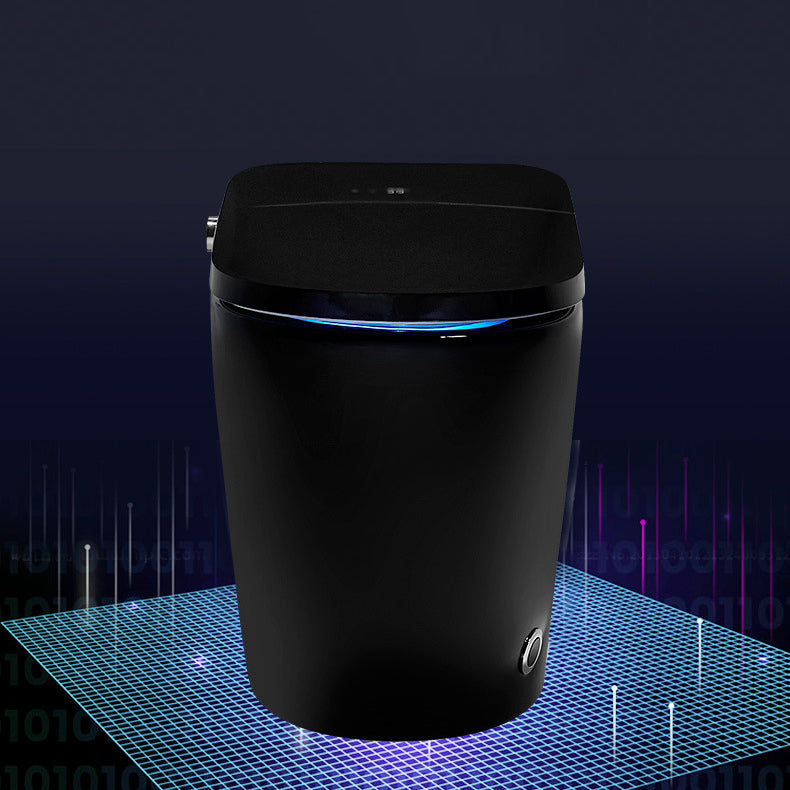 Concealed Tank Toilet Floor Mount Heated Seat One-Piece Toilet with Slow Close Seat