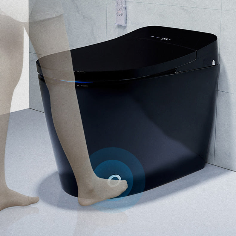 Concealed Tank Toilet Floor Mount Heated Seat One-Piece Toilet with Slow Close Seat