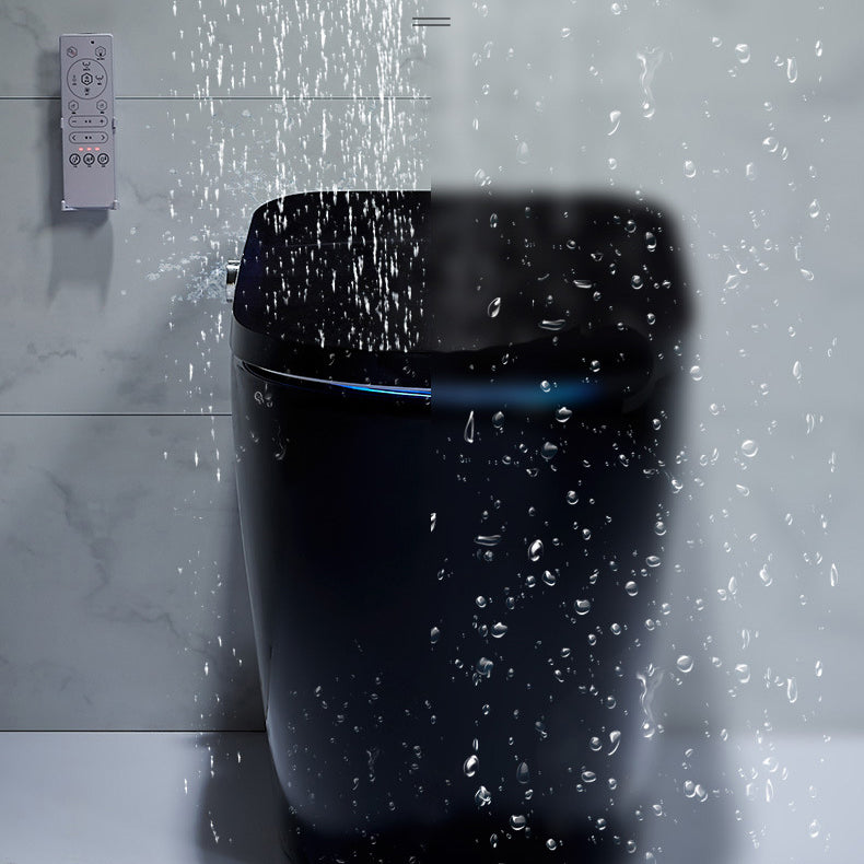 Concealed Tank Toilet Floor Mount Heated Seat One-Piece Toilet with Slow Close Seat