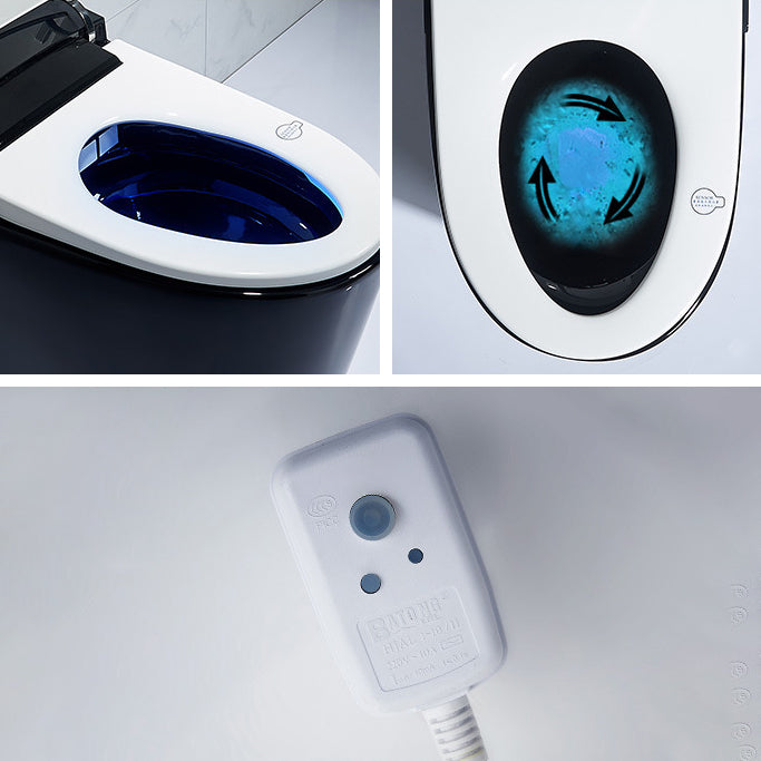 Concealed Tank Toilet Floor Mount Heated Seat One-Piece Toilet with Slow Close Seat