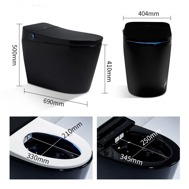 Concealed Tank Toilet Floor Mount Heated Seat One-Piece Toilet with Slow Close Seat