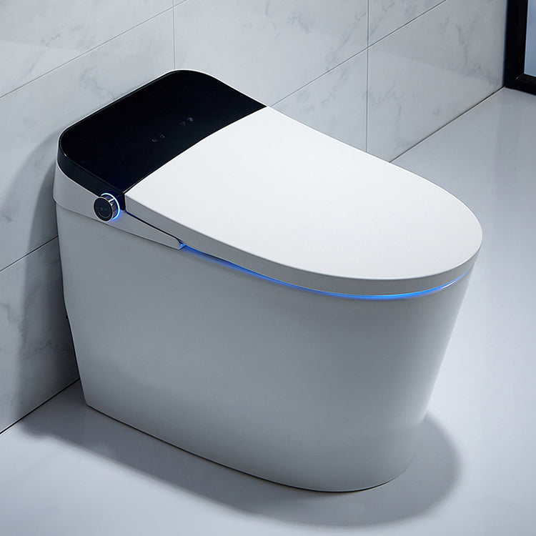 Floor Mount Flush Toilet Heated Seat One-Piece Toilet with Slow Close Seat