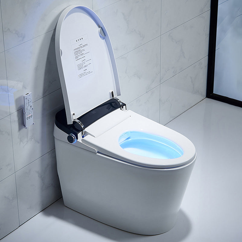 Floor Mount Flush Toilet Heated Seat One-Piece Toilet with Slow Close Seat