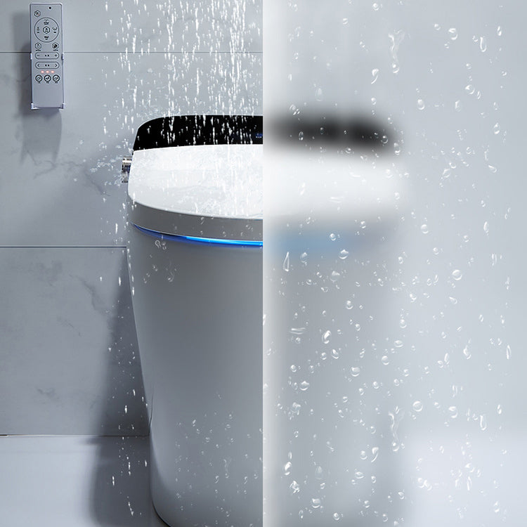 Floor Mount Flush Toilet Heated Seat One-Piece Toilet with Slow Close Seat