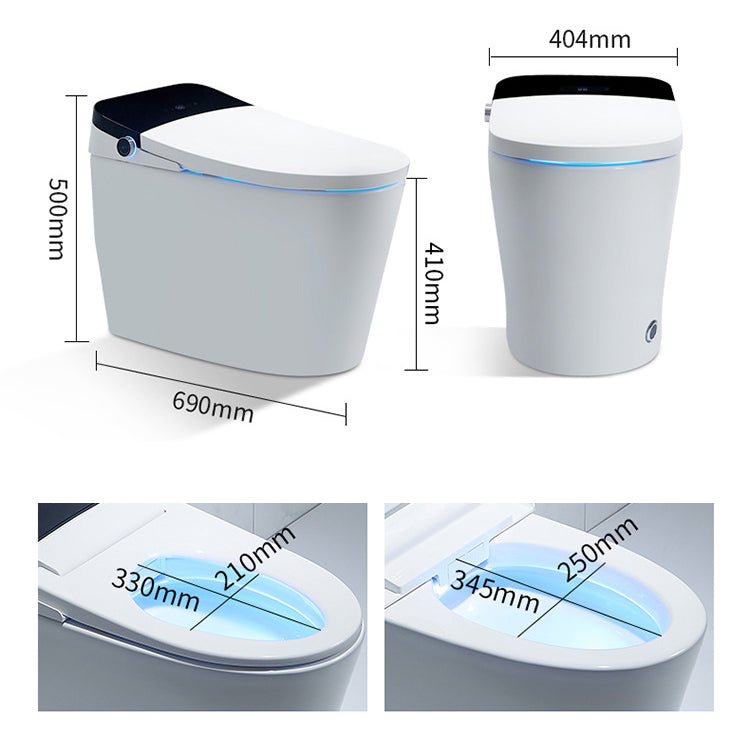 Floor Mount Flush Toilet Heated Seat One-Piece Toilet with Slow Close Seat