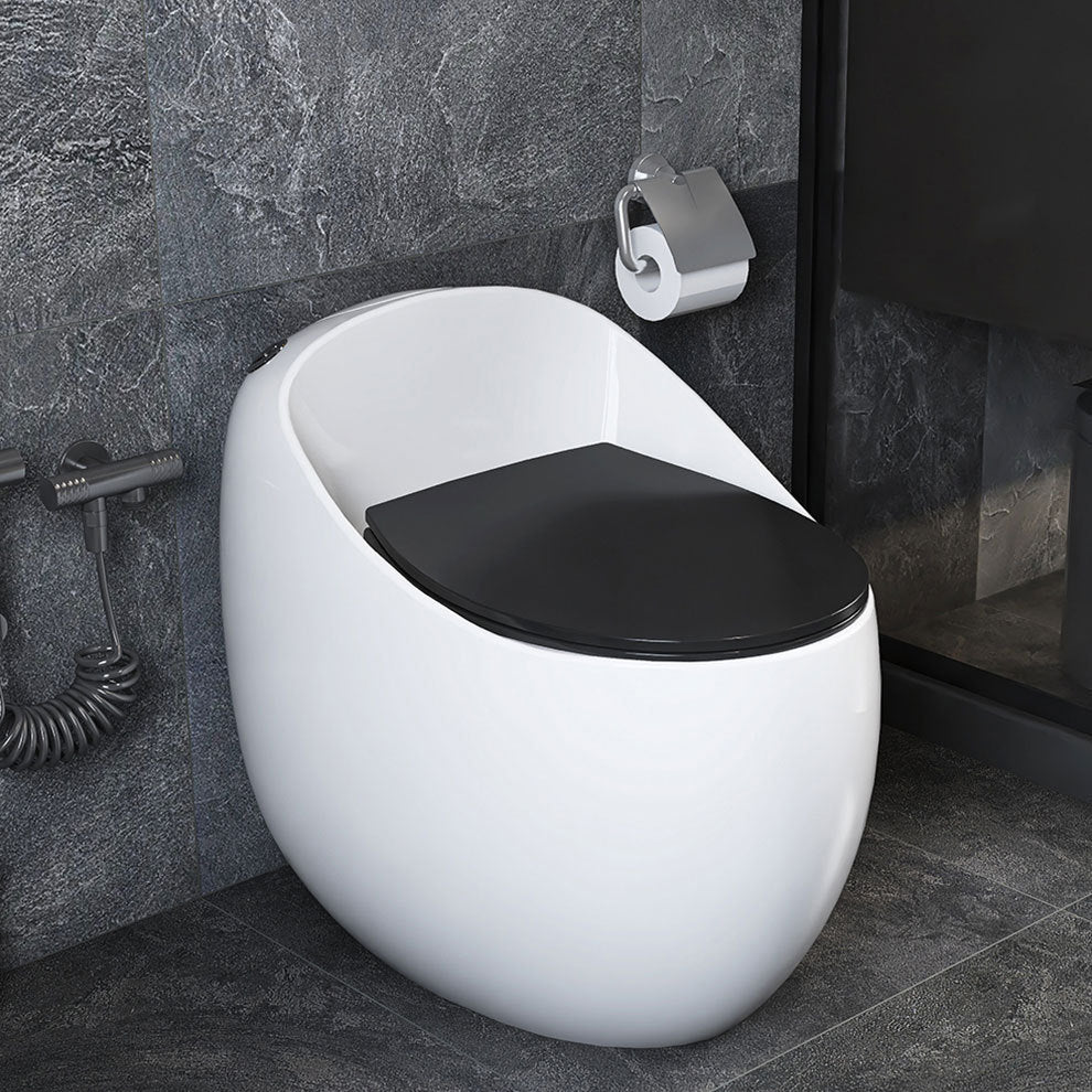 Modern Floor Mount Toilet Siphon Ceramic Flush Toilet with Seat for Bathroom