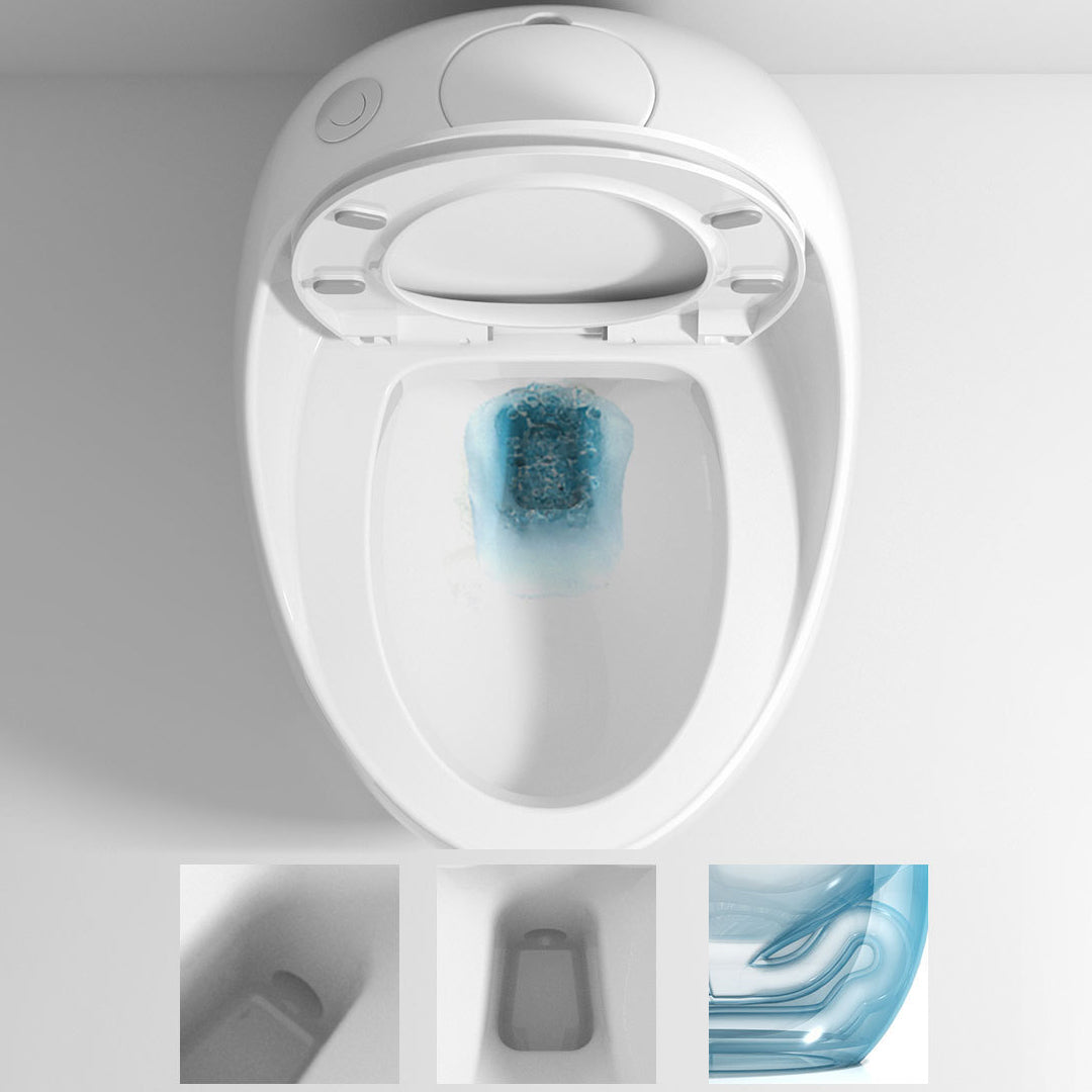 Modern Floor Mount Toilet Siphon Ceramic Flush Toilet with Seat for Bathroom