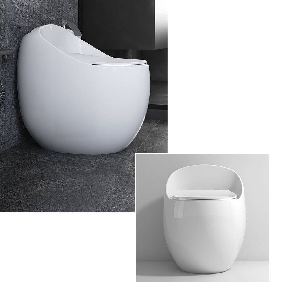Modern Floor Mount Toilet Siphon Ceramic Flush Toilet with Seat for Bathroom