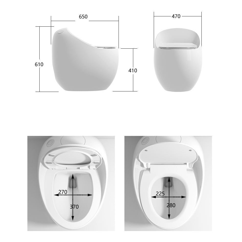 Modern Floor Mount Toilet Siphon Ceramic Flush Toilet with Seat for Bathroom