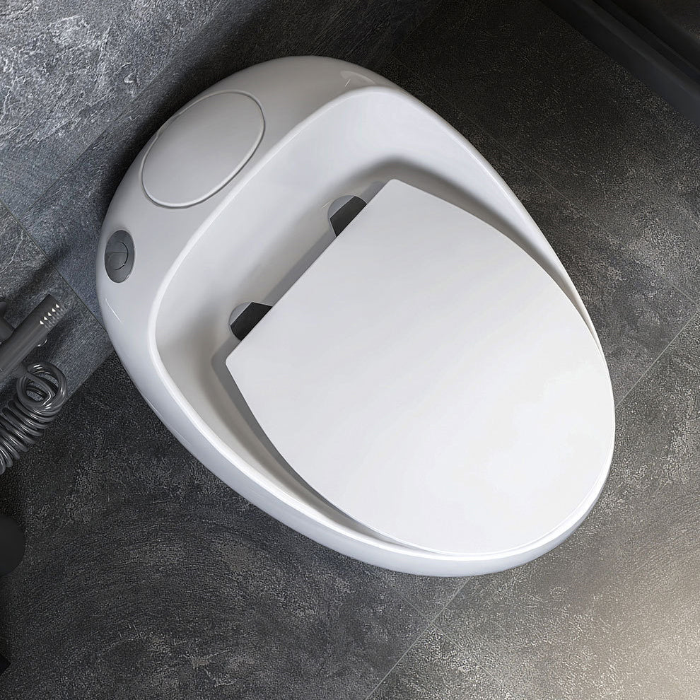 Modern Floor Mount Toilet Siphon Ceramic Flush Toilet with Seat for Bathroom