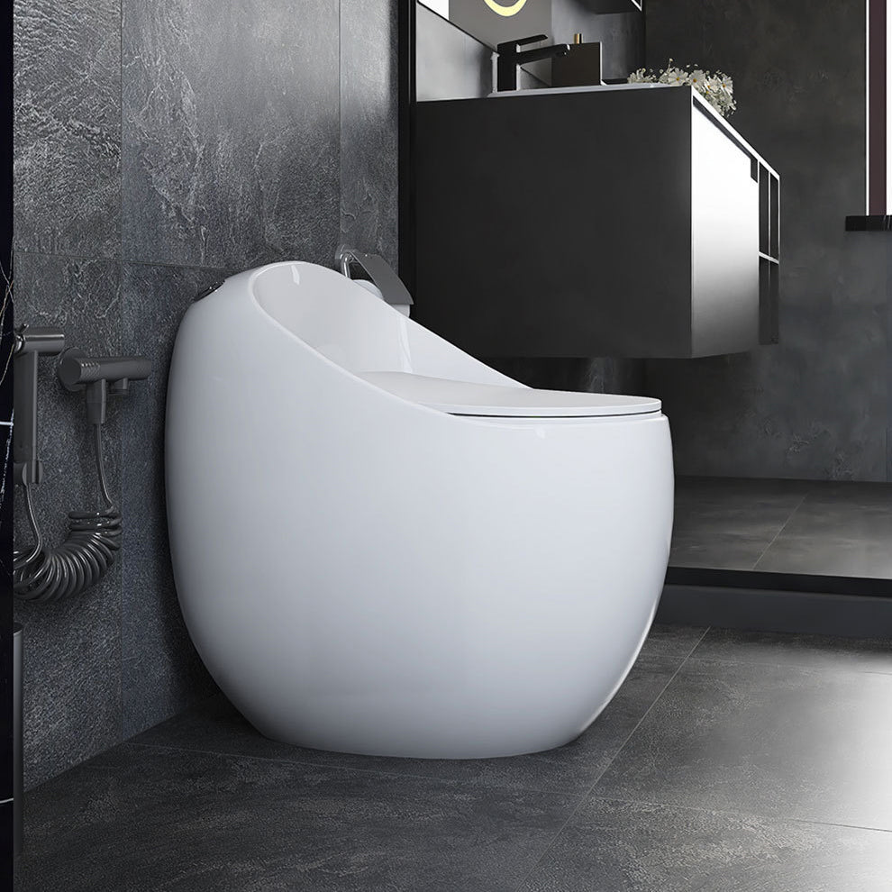 Modern Floor Mount Toilet Siphon Ceramic Flush Toilet with Seat for Bathroom