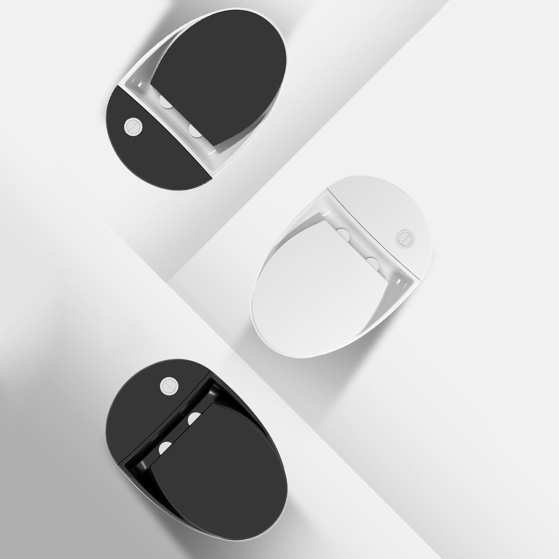 Modern Toilet Concealed Tank One-Piece Flush Toilet with Slow Close Seat