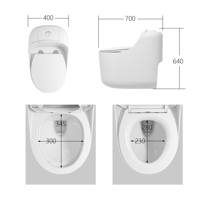 Floor Mount Flush Toilet Concealed Tank One-Piece Toilet with Slow Close Seat