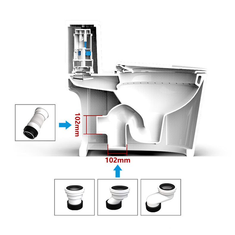 Floor Mount Flush Toilet Concealed Tank One-Piece Toilet with Slow Close Seat