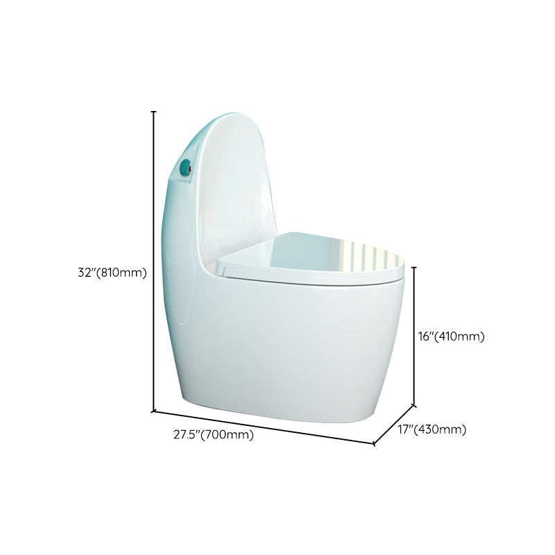 Floor Mount Flush Toilet Concealed Tank One-Piece Toilet with Slow Close Seat