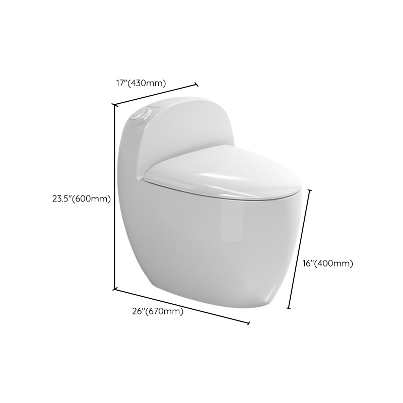 Floor Mount Flush Toilet Concealed Tank One-Piece Toilet with Slow Close Seat