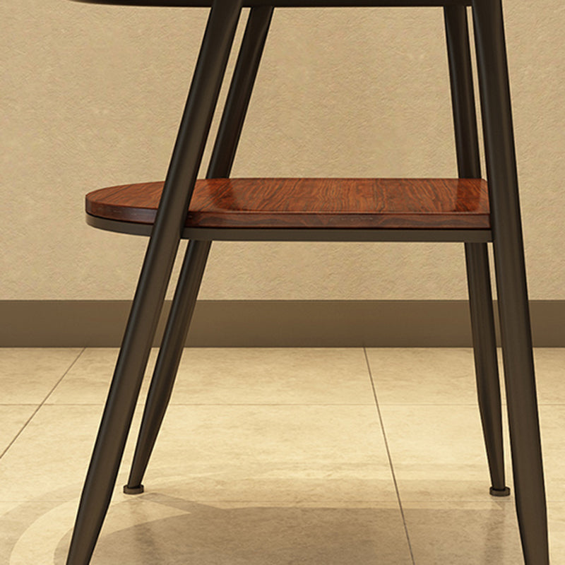 Industrial Metal Kitchen Dining Armchair Open Back Dining Side Chair