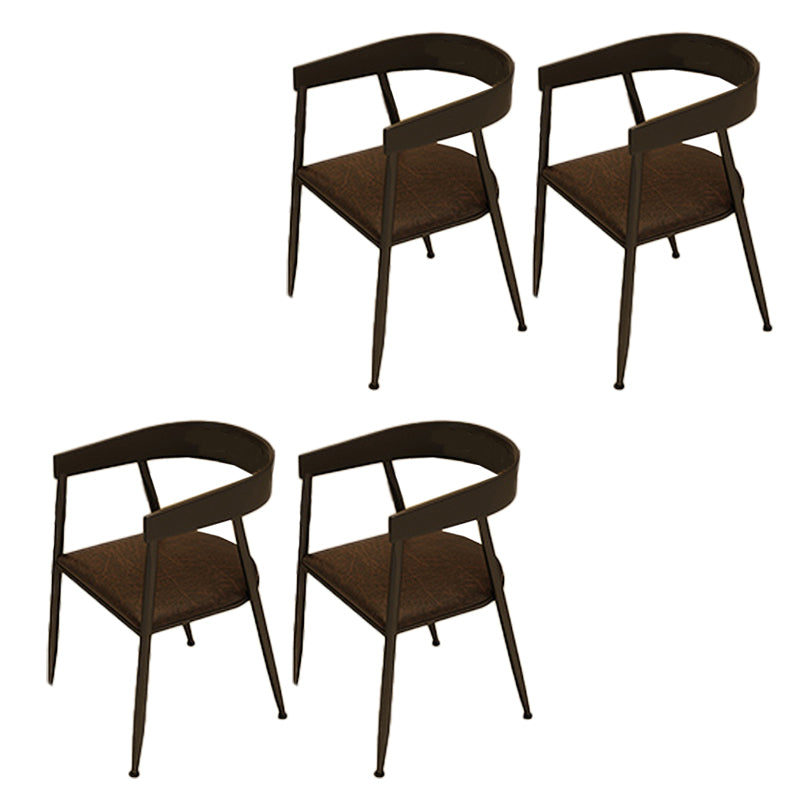 Industrial Metal Kitchen Dining Armchair Open Back Dining Side Chair