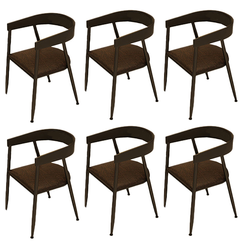 Industrial Metal Kitchen Dining Armchair Open Back Dining Side Chair