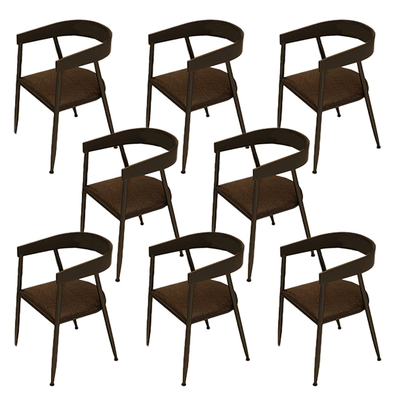Industrial Metal Kitchen Dining Armchair Open Back Dining Side Chair