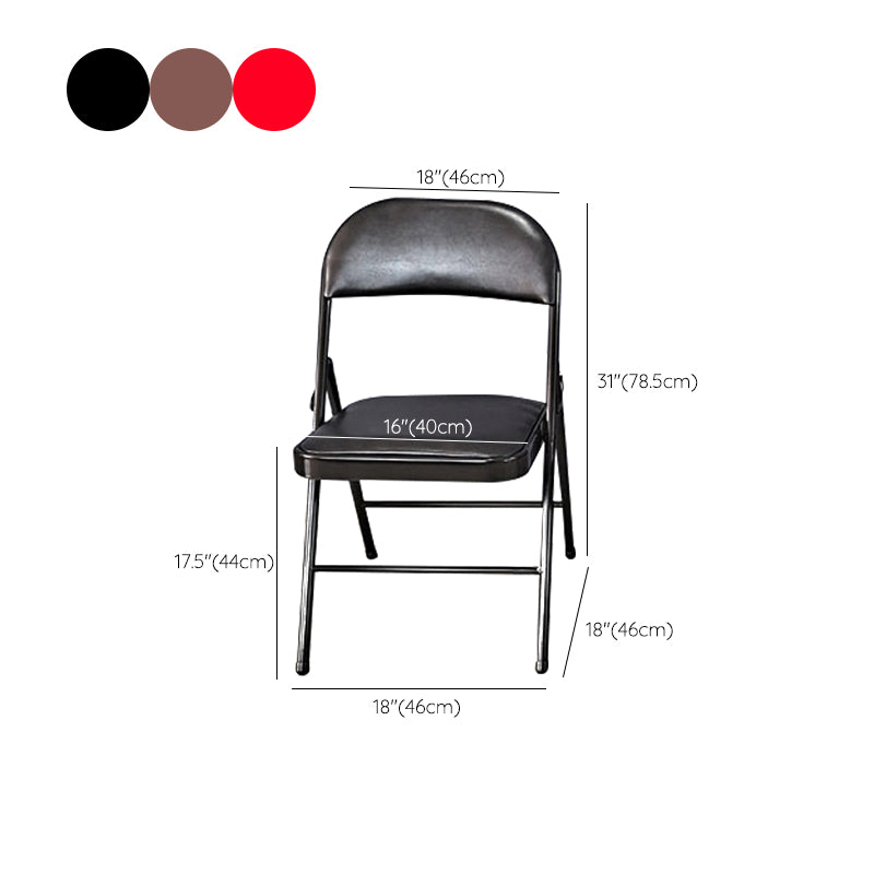 18" Wide Contemporary Desk Chair Armless Leather Office Chair