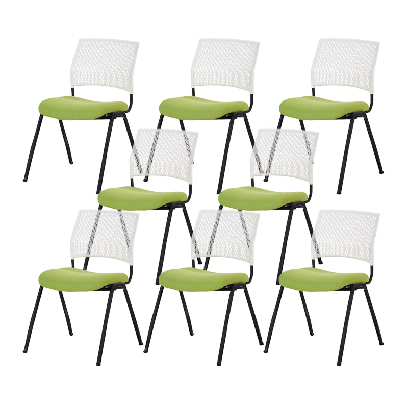 Contemporary Desk Chair Mid-Back No Wheels Armless Office Chair