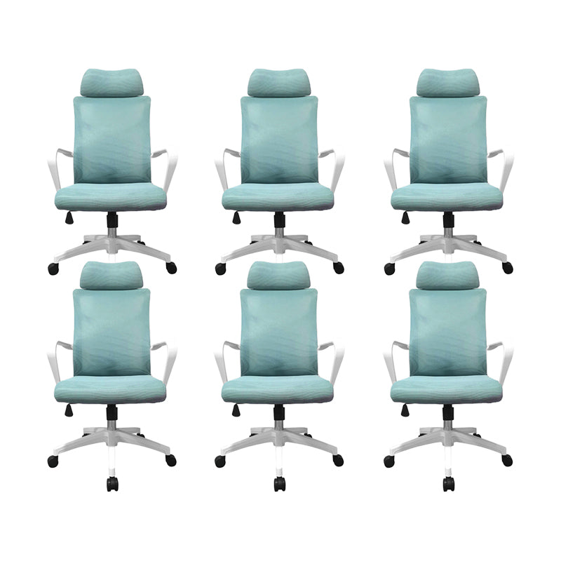 High Back Task Chair Modern Nylon Slide Arms Included Office Chair