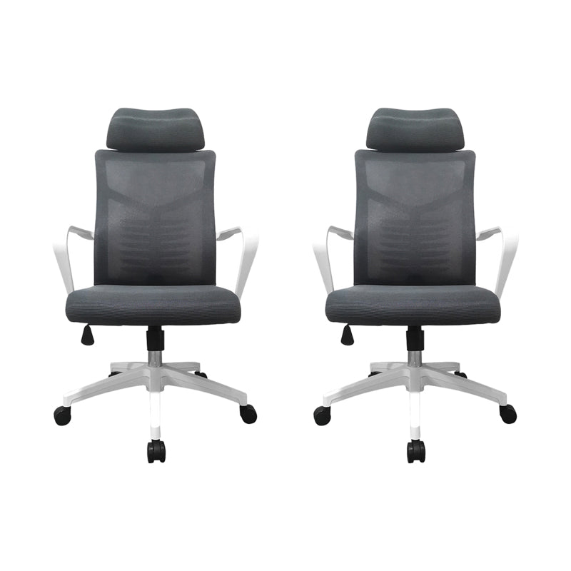 High Back Task Chair Modern Nylon Slide Arms Included Office Chair