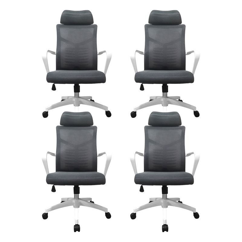 High Back Task Chair Modern Nylon Slide Arms Included Office Chair