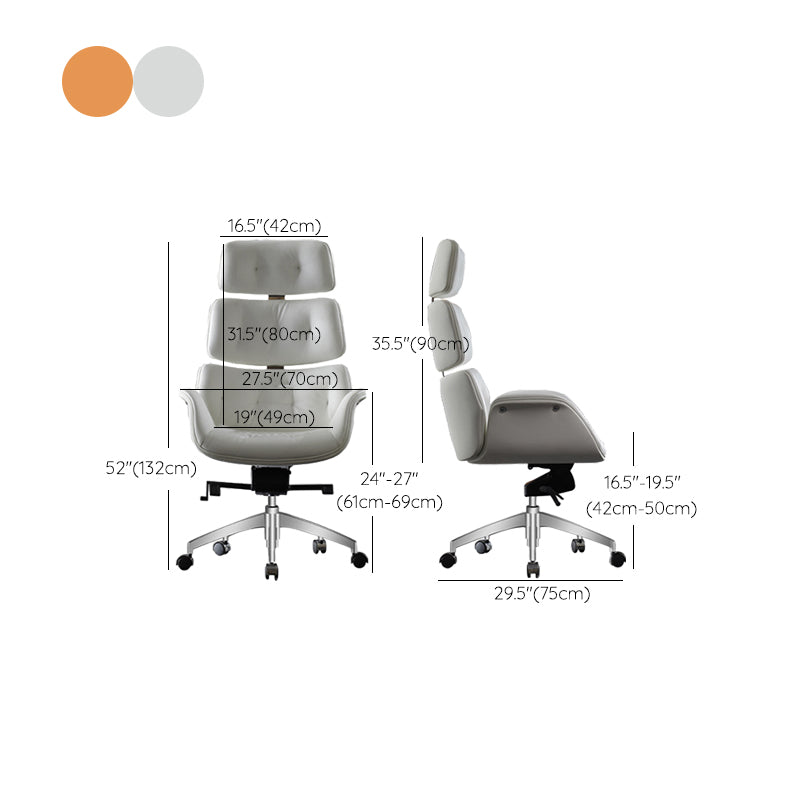 29" Wide Contemporary Managers Chair High Back Leather Executive Chair