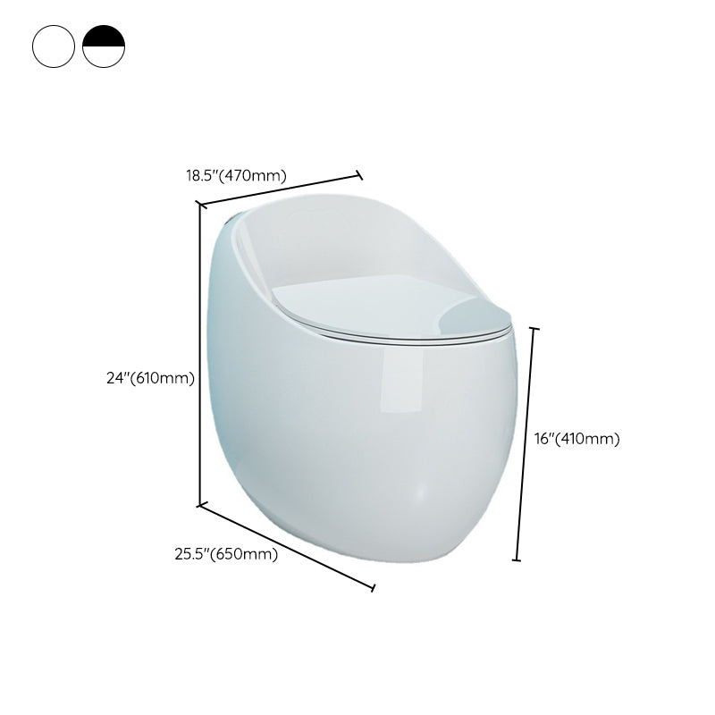 Modern Floor Mount Toilet Siphon Ceramic Flush Toilet with Seat for Bathroom